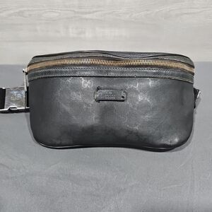 GUCCI GG Black Waist Pouch Bum Bag Shoulder Belt Pack